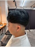 千葉駅MEN’S/波巻きツイストスパイラル/刈り上げセンターパート
