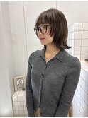透明感カラー ボブレイヤー 顔周りカット くびれヘア ベージュ