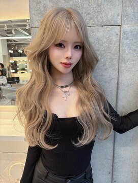 ロール 博多(Role) ★くびレイヤーエモージュ黒髪グレーベージュレイヤーロング前髪