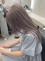 ローレン(Lolen.)&nbsp;ロングストレート　ラベンダーグレージュ
