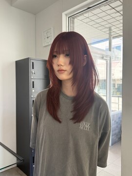 ルオラ(Luora) ブリーチなしダブルカラー、レッドブラウン