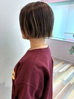 アトリエ タキ(atelier.taki)&nbsp;ボブ タッセルボブ ハイライト 切りっぱなし アッシュベージュ