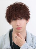 ブリーチ無しで作る赤髪シャドウパーマ
