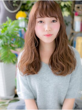 カバーヘアアンドスパ ブリス 浦和西口店(COVER HAIR & SPA bliss) *bliss浦和*斜めバングが大人かわいい♪ヌーディロング