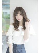グレージュカラー/シルキーベージュ/斜めバング/銀座/髪質改善