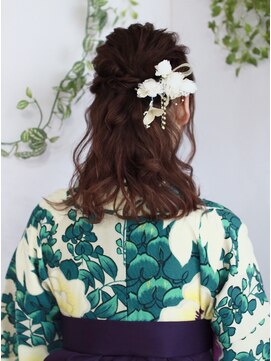 アルクバイネオリーブ 荻窪店(arc by neolive) 袴着付けゆるふわハーフアップスタイル☆arc by neolive荻窪