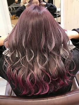 ディバイス カラーアンドエクステ(Device) 【Device】シールエクステ40枚+外国人風Ｗカラー+カット