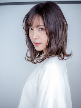 オーストヘアジジ(Aust hair Gigi) 大人かわいいゆるゆれミディ×秋カラーディープグレージュ　K