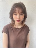 siena 渋谷　透け感大人ミディアム×毛先カラー