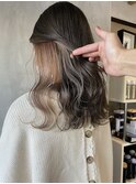 ブリーチ1回~インナーカラーベージュ