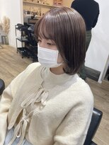 イオエ(ioe)&nbsp;黒髪/ボブルフ/ネビージュ/小顔/ワンレン/髪質改善/グレージュ