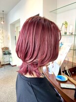 ロコヘアーバイクルル(Loco hair by couleur)&nbsp;♯ウルフカット♯赤色♯ブリーチ♯マッシュウルフ♯高知美容室