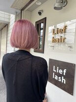 リーフ ヘア 上田美容研究所(Lief hair) ピンクBOB