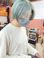 チャプター 問屋町(chapter)&nbsp;ケアブリーチミントベージュカラーハンサムショートボブミニボブ