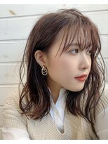 イロ(iro*) アプリコットブラウン×外ハネウェーブ*