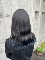 ヘアーディレクションイアス (HAIR DIRECTION eAs) 寒色カラー/透明感ダークブルー/裾カラー/くすみ感ブルー
