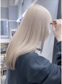 【GiseL】ペールベージュ　ホワイトカラー/ダブルカラーブリーチ
