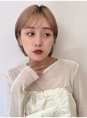 大人可愛い20代30代40代タイトフィットショート×ラテベージュ