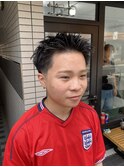 スパイキーショート スキンフェード