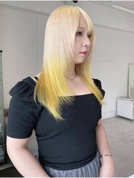 ターン ヘアー(TAAN HAIR) ホワイトブロンド×イエロー