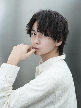 リップス 仙台annex(LIPPS) アップバングツイスト 黒髪 学生向け