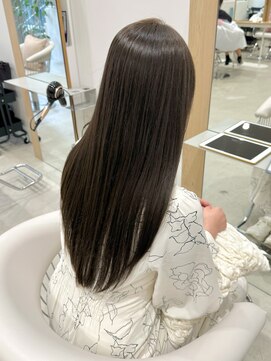 ノエシキカ(noe sikika) ロング×オリーブグレージュ（20代/30代/韓国/髪質改善）L74