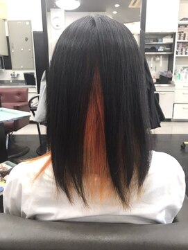 びゃんびゃん 浅水本店 ダブルカラー/インナーカラー/外ハネボブ/イメチェン/美髪