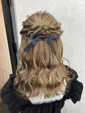 エイム(AiM) ハーフアップ/アップヘア/ローポニー/結婚式ヘアセット