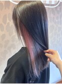 ピンクイヤリングカラー×グレージュ