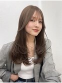 簡単スタイリング/伸ばしかけヘア/小顔ヘア/ブリーチなしカラー