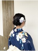 浴衣着付け×シニヨン