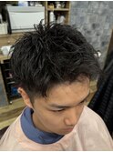 社会人◎ビジネスツーブロックショート黒髪短髪刈り上げ