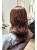 オレンジブラウン　暖色　ナチュラル　20代30代髪質改善