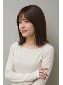 ココアブラウン/レイヤーカット/我孫子