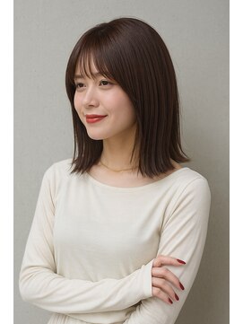 アルファ 我孫子店(alpha) ココアブラウン/レイヤーカット/我孫子