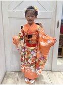 横浜七五三着付け／日本髪7歳子供髪型ヘアアレンジ