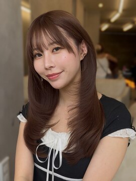 オムニス 表参道(Omnis) ざくざくレイヤーハッシュカットロング20代30代表参道ワンカール