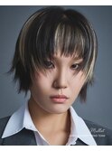韓国ヘア マレット レイヤーボブ 顔周りカット ハイライト 前髪