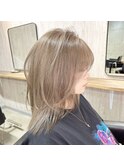 グレージュ　ダブルカラーインナーカラーケアブリーチ