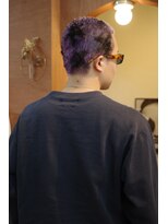 エディ(Edy)&nbsp;スパイキーショートケアブリーチダブルカラー外国人風眉毛カット