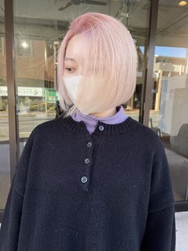 ラック 津田沼(LUCK) ホワイトピンク/津田沼/韓国/ボブ/ケアブリーチ/似合わせカット