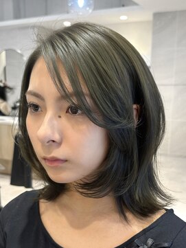 ミズチャーム(Ms.CHARM) 【高瀬陽介】ウルフレイヤーカット/オリーブグレージュ/韓国ヘア