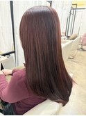 艶感たっぷり◎ロゼピンクの大人ロングヘア