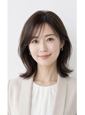髪質改善で叶える、大人世代の上品艶めきミディアム