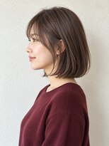ベルス(bellus)&nbsp;秋冬ショコラグレージュ×大人の丸みボブ 20代　30代　40代