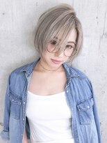 デミヘアー(Demi hair)&nbsp;【Demi　hair】ホワイトベージュ×ひし形ショート