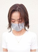 #切りっぱなしボブ#外ハネボブ#アッシュベージュ