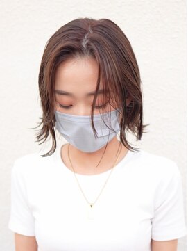 ボアップ 松山店(boappu) #切りっぱなしボブ#外ハネボブ#アッシュベージュ