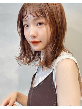 ガーデン タチカワ(garden tachikawa) ロブ×イヤリングカラー×コーラルベージュ