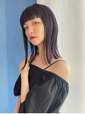 ダークバイオレットカラー×シルクストレート【本多身和子】